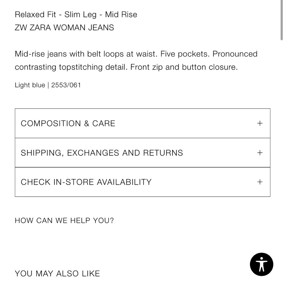 Blue loose fit Zara denim jeans - Picture 10 of 14